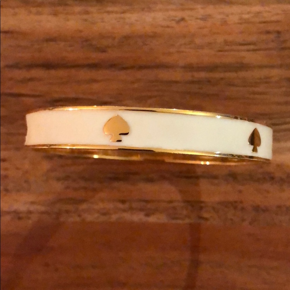 White and Gold Kate Spade Bangle